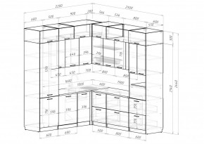 АЛЬБА Кухонный гарнитур Гранд Прайм  (2200*2500 мм) в Салехарде - salekhard.mebel24.online | фото 2