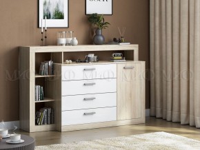 Ангара Комод (Белый глянец/Сонома) в Салехарде - salekhard.mebel24.online | фото 2