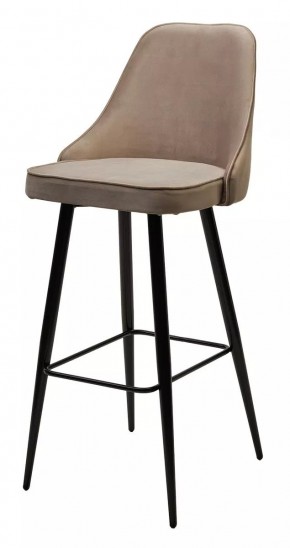 Барный стул NEPAL-BAR БЕЖЕВЫЙ #5, велюр/ черный каркас (H=78cm) М-City в Салехарде - salekhard.mebel24.online | фото 1