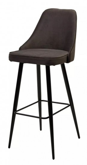 Барный стул NEPAL-BAR ГРАФИТ #14, велюр/ черный каркас (H=78cm) М-City в Салехарде - salekhard.mebel24.online | фото 1