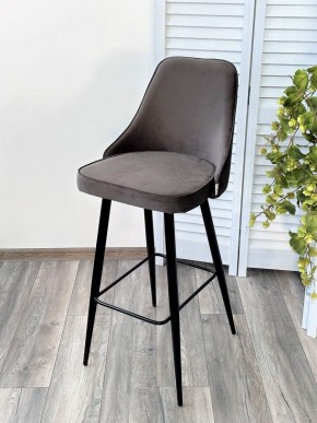 Барный стул NEPAL-BAR ГРАФИТ #14, велюр/ черный каркас (H=78cm) М-City в Салехарде - salekhard.mebel24.online | фото 5