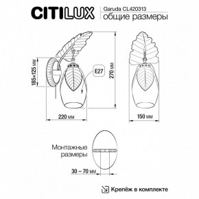 Бра Citilux Garuda CL420313 в Салехарде - salekhard.mebel24.online | фото 5