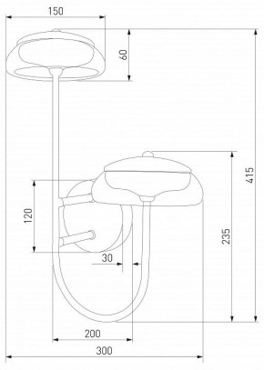 Бра Eurosvet Fungo 50388/2 LED черный в Салехарде - salekhard.mebel24.online | фото 5