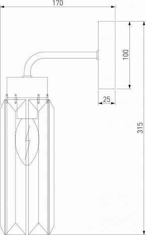Бра Eurosvet Gilian 60163/1 латунь в Салехарде - salekhard.mebel24.online | фото 3
