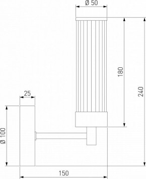 Бра Eurosvet Oriens 60166/1 латунь в Салехарде - salekhard.mebel24.online | фото 2