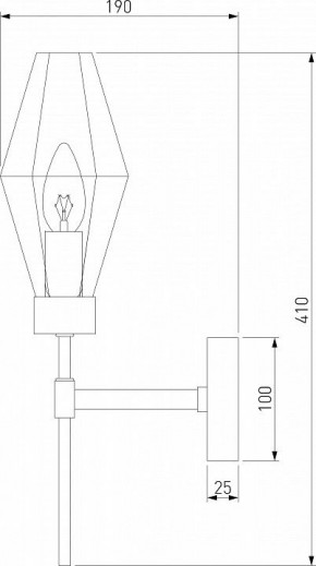 Бра Eurosvet Prism 60143/1 хром в Салехарде - salekhard.mebel24.online | фото 2