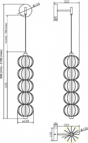 Бра Maytoni Golden Cage MOD216WL-L10G3K в Салехарде - salekhard.mebel24.online | фото 2