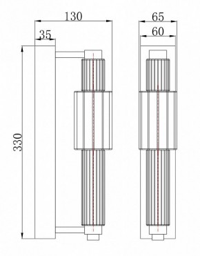 Бра Maytoni Verticale MOD308WL-L9CG3K в Салехарде - salekhard.mebel24.online | фото 3