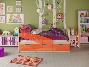 ДЕЛЬФИН Кровать 1600 (Оранжевый металлик) в Салехарде - salekhard.mebel24.online | фото