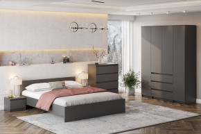 ДЕНВЕР Шкаф четырехстворчатый (Графит серый) в Салехарде - salekhard.mebel24.online | фото 3