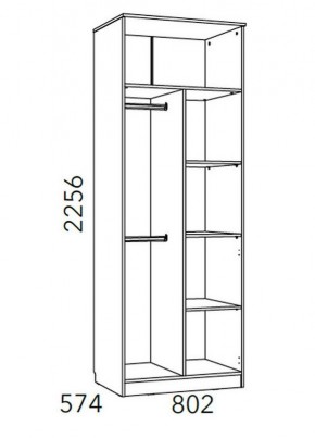 Детская Фанк Шкаф для одежды НМ 014.07 М в Салехарде - salekhard.mebel24.online | фото 3