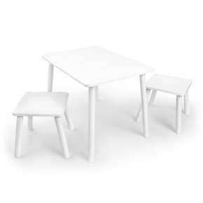 Детский комплект стол и два табурета Rolti Baby (белая столешница/белое сиденье/белые ножки) в Салехарде - salekhard.mebel24.online | фото