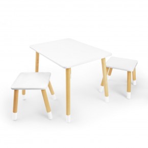 Детский комплект стол и два табурета Rolti Baby (белая столешница/белое сиденье/береза ножки) в Салехарде - salekhard.mebel24.online | фото