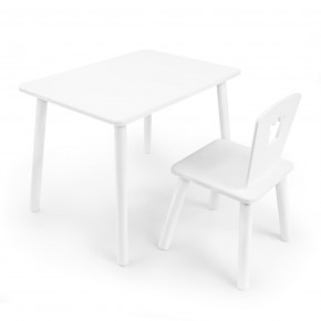 Детский комплект стол и стул «Корона» Rolti Baby (белый/белый, массив березы/мдф) в Салехарде - salekhard.mebel24.online | фото