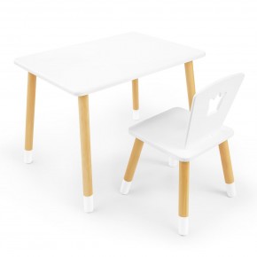Детский комплект стол и стул «Корона» Rolti Baby (белый/береза, массив березы/мдф) в Салехарде - salekhard.mebel24.online | фото