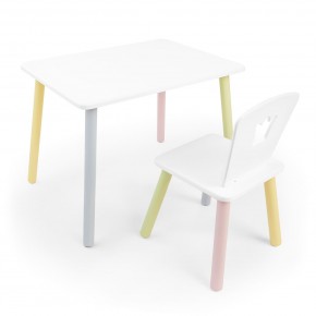 Детский комплект стол и стул «Корона» Rolti Baby (белый/цветной, массив березы/мдф) в Салехарде - salekhard.mebel24.online | фото 1