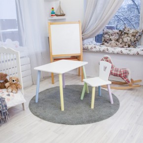 Детский комплект стол и стул «Корона» Rolti Baby (белый/цветной, массив березы/мдф) в Салехарде - salekhard.mebel24.online | фото 2