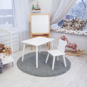 Детский комплект стол и стул «Мишка» Rolti Baby (белый/белый, массив березы/мдф) в Салехарде - salekhard.mebel24.online | фото 2
