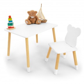 Детский комплект стол и стул «Мишка» Rolti Baby (белый/береза, массив березы/мдф) в Салехарде - salekhard.mebel24.online | фото 2