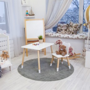 Детский комплект стол и стул «Мишка» Rolti Baby (белый/береза, массив березы/мдф) в Салехарде - salekhard.mebel24.online | фото 6