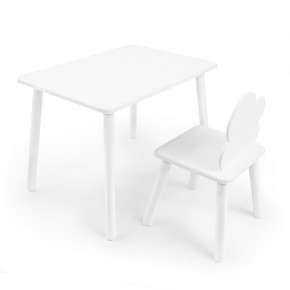 Детский комплект стол и стул «Облачко» Rolti Baby (белый/белый, массив березы/мдф) в Салехарде - salekhard.mebel24.online | фото