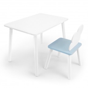 Детский комплект стол и стул «Облачко» Rolti Baby (белый/голубой, массив березы/мдф) в Салехарде - salekhard.mebel24.online | фото