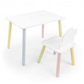 Детский комплект стол и стул «Облачко» Rolti Baby (белый/цветной, массив березы/мдф) в Салехарде - salekhard.mebel24.online | фото