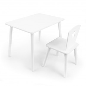 Детский комплект стол и стул «Звезда» Rolti Baby (белый/белый, массив березы/мдф) в Салехарде - salekhard.mebel24.online | фото 1