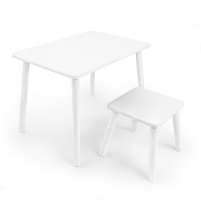 Детский комплект стол и табурет Rolti Baby (белая столешница/белое сиденье/белые ножки) в Салехарде - salekhard.mebel24.online | фото 1