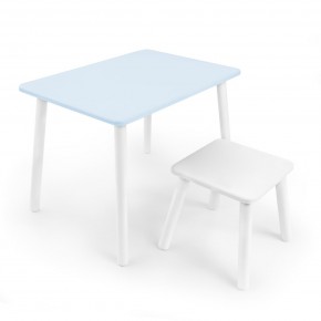 Детский комплект стол и табурет Rolti Baby (голубая столешница/белое сиденье/белые ножки) в Салехарде - salekhard.mebel24.online | фото 1