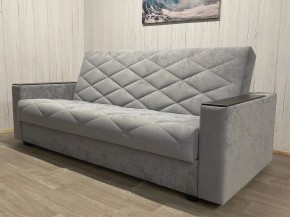 Диван Престиж-15 (НПБ+МДФ) велюр Sensey silver в Салехарде - salekhard.mebel24.online | фото 2