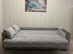 Диван Престиж-15 (НПБ+МДФ) велюр Sensey silver в Салехарде - salekhard.mebel24.online | фото 3