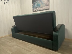 Диван Престиж-16 (НПБ+МДФ) велюр Sensey bottle green в Салехарде - salekhard.mebel24.online | фото 2