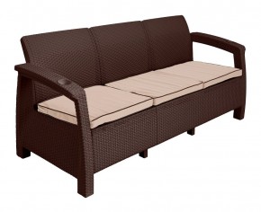 Диван Yalta Premium Sofa 3 Set (Ялта) шоколадный (+подушки под спину) в Салехарде - salekhard.mebel24.online | фото 2