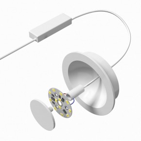 DK2700-WH Встраиваемый светильник, IP 20, 7 Вт, LED 3000, белый, алюминий в Салехарде - salekhard.mebel24.online | фото 5