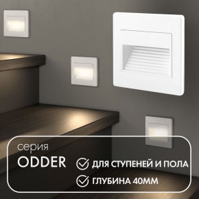 DK3050-WH Светильник встраиваемый в стену, IP 20, LED 3000, 1 Вт, белый, пластик в Салехарде - salekhard.mebel24.online | фото 5