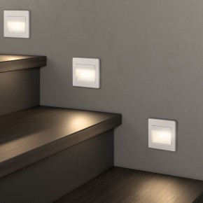 DK3050-WH Светильник встраиваемый в стену, IP 20, LED 3000, 1 Вт, белый, пластик в Салехарде - salekhard.mebel24.online | фото 6