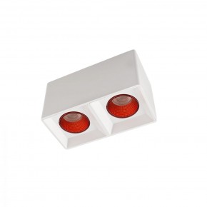 DK3085-WH+RD Светильник накладной IP 20, 10 Вт, GU5.3, LED, белый/красный, пластик в Салехарде - salekhard.mebel24.online | фото 1