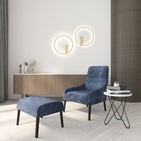 DK5035-SG Бра ROUND со светодиодом, IP20, 24W, 3000/4000/6500K, матовое золото, алюминий в Салехарде - salekhard.mebel24.online | фото