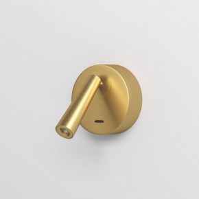 DK5072-SB Бра SHINE WALL со светодиодом, D104*H68, IP20, 3000К, 3W, RA?90, сатинированная латунь, алюминий в Салехарде - salekhard.mebel24.online | фото 2