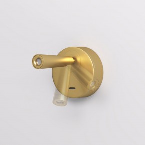 DK5072-SB Бра SHINE WALL со светодиодом, D104*H68, IP20, 3000К, 3W, RA?90, сатинированная латунь, алюминий в Салехарде - salekhard.mebel24.online | фото 3