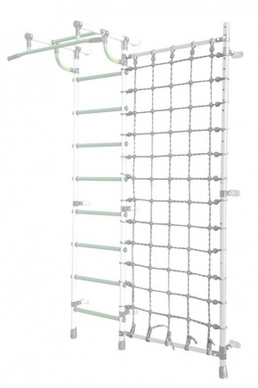 Дополнительная стойка к пристенному ДСК Pastel с сеткой для лазания, цв. белый в Салехарде - salekhard.mebel24.online | фото