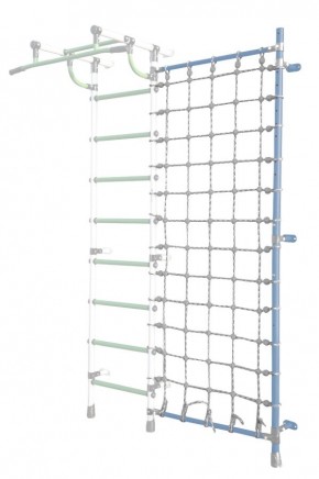 Дополнительная стойка к пристенному ДСК Pastel с сеткой для лазания, цв. голубой в Салехарде - salekhard.mebel24.online | фото