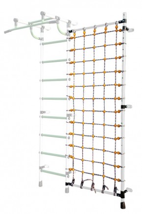 Дополнительная стойка к пристенному ДСК с сеткой для лазания, цв. белый в Салехарде - salekhard.mebel24.online | фото