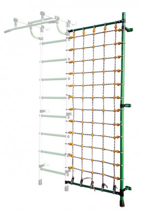 Дополнительная стойка к пристенному ДСК с сеткой для лазания, цв. зеленый в Салехарде - salekhard.mebel24.online | фото