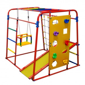 ДСК Start baby 2 цв.красный радуга (скалодром, сетка-лаз, горка, качель, рукоход) (2 кор) в Салехарде - salekhard.mebel24.online | фото