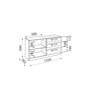 Дуглас (подростковая) М12 ТВ - тумба в Салехарде - salekhard.mebel24.online | фото 2