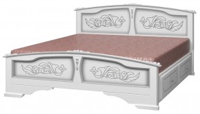 ЕЛЕНА Кровать из массива 1400 с 2-мя ящиками  в Салехарде - salekhard.mebel24.online | фото