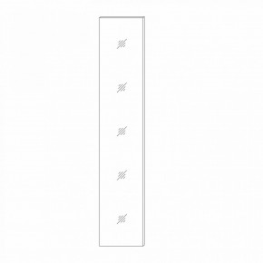Фасад двери с зеркалом (левый) Черный Марсель в Салехарде - salekhard.mebel24.online | фото 4