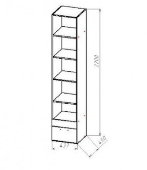 ГЕОМЕТРИЯ ГМТ.06 пенал в Салехарде - salekhard.mebel24.online | фото 2